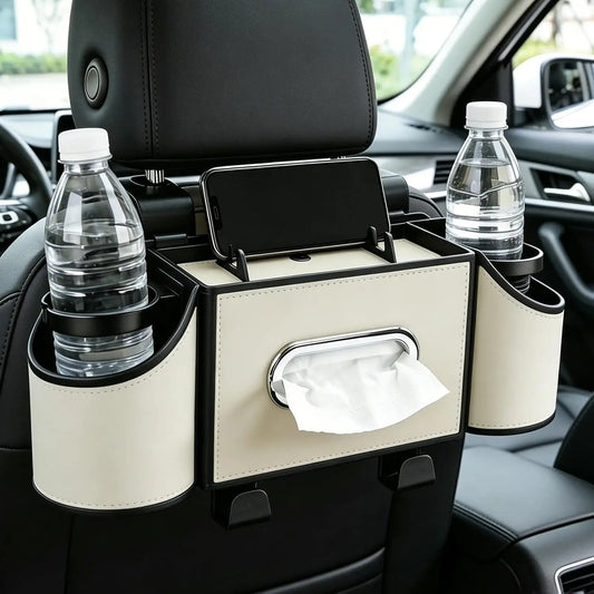 Multifunctional Car Seat Organizer – Phone, Tissue &amp; Cup Holder